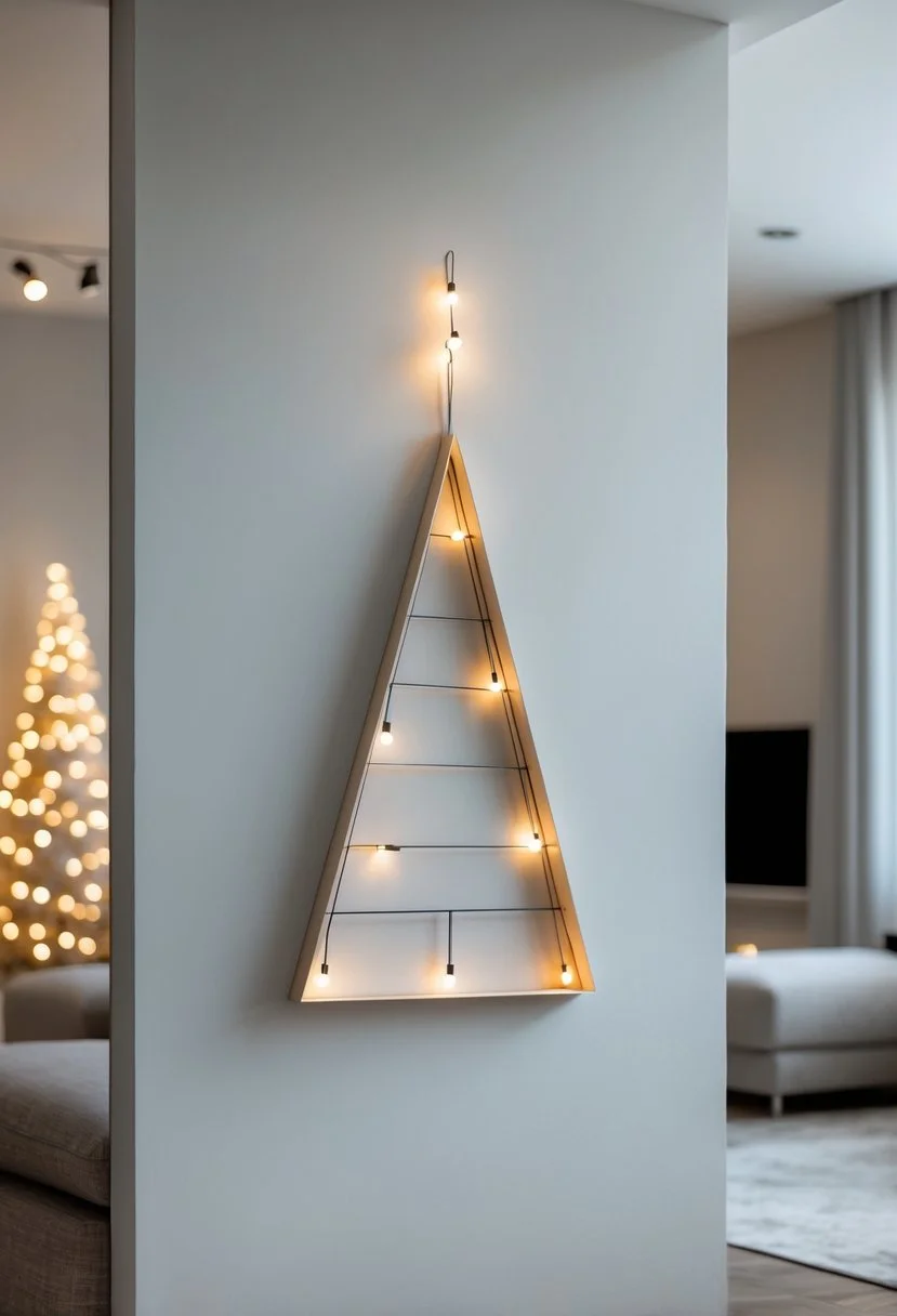 Wall-mounted minimalist tree art