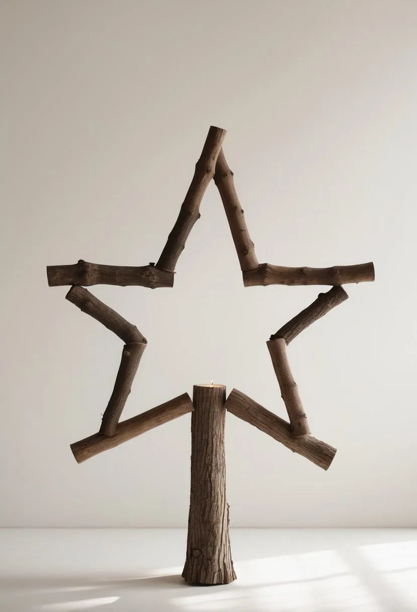 Twig star-shaped Christmas tree