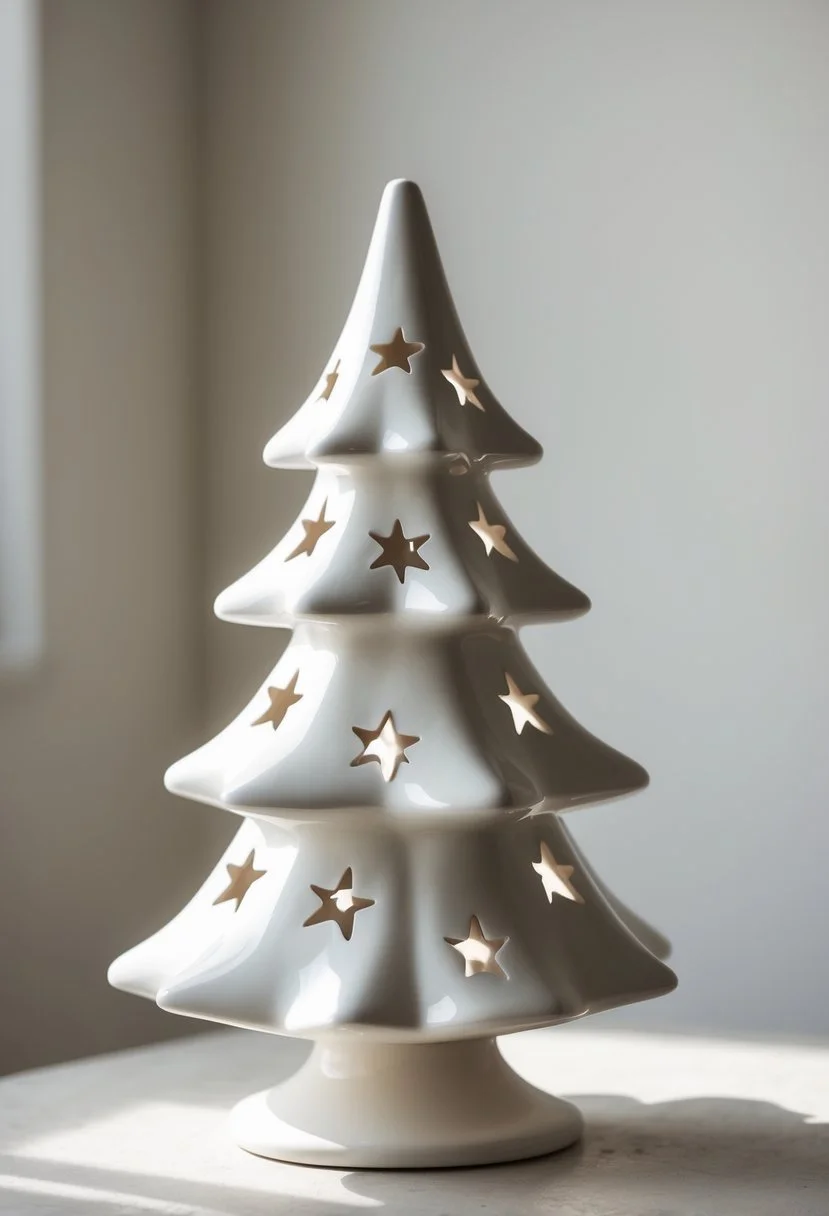 Sculptural metal tree centerpiece