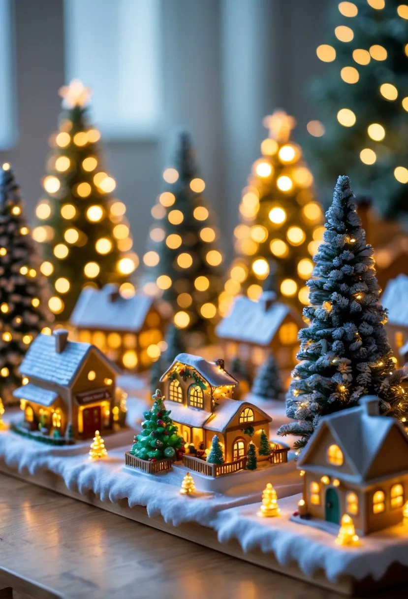 Northlight LED Tree Mini Christmas Village Set