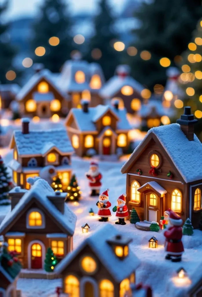 TERGAYEE LED Lighted DIY Christmas Figurines