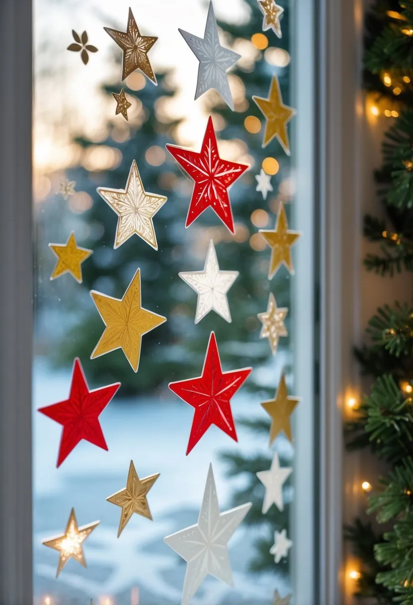 Star-Shaped Window Stickers
