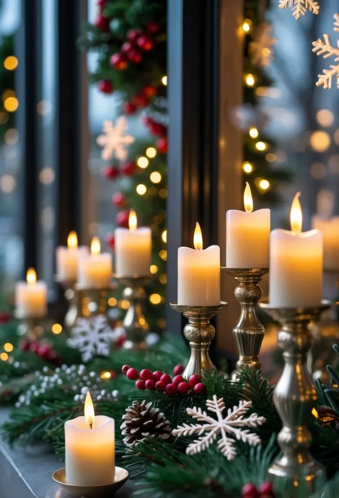 Candlelit Displays with LED Flameless Candles