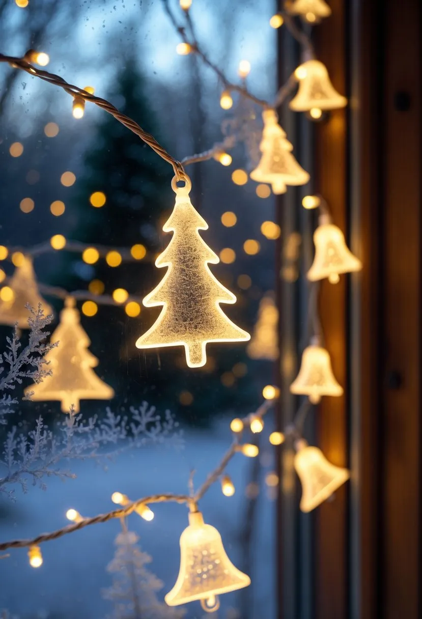 Tree Bell and Deer String Lights