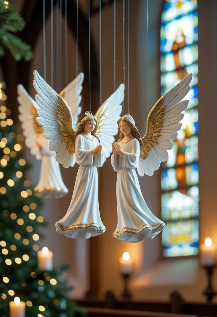 Church Christmas Decorations: 14 Essential Ideas for a Festive Worship Space 7 Hanging Angel Ornaments