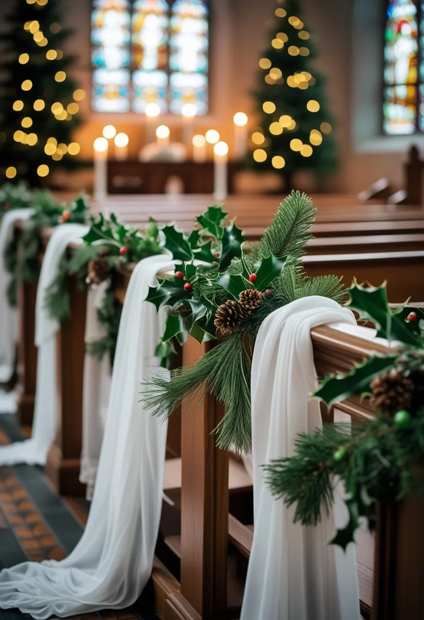 Church Christmas Decorations: 14 Essential Ideas for a Festive Worship Space 15 Draped White Fabric and Greens