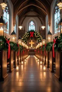 Church Christmas Decorations: 14 Essential Ideas for a Festive Worship Space 12 Candlelit Aisle Lanterns