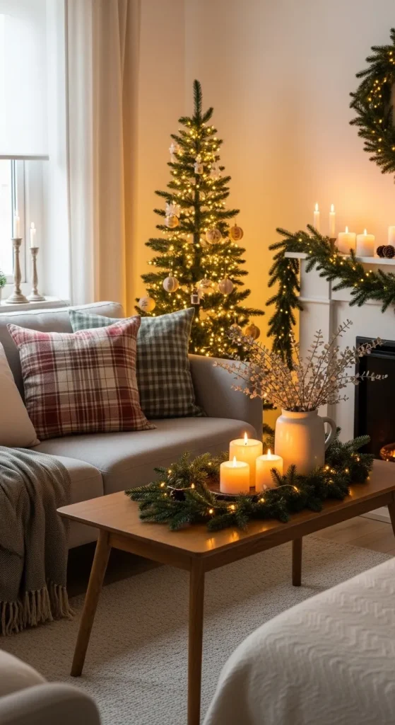 15 Easy & Stylish Christmas Decorations for Small Spaces 2 cozy christmas small space decor