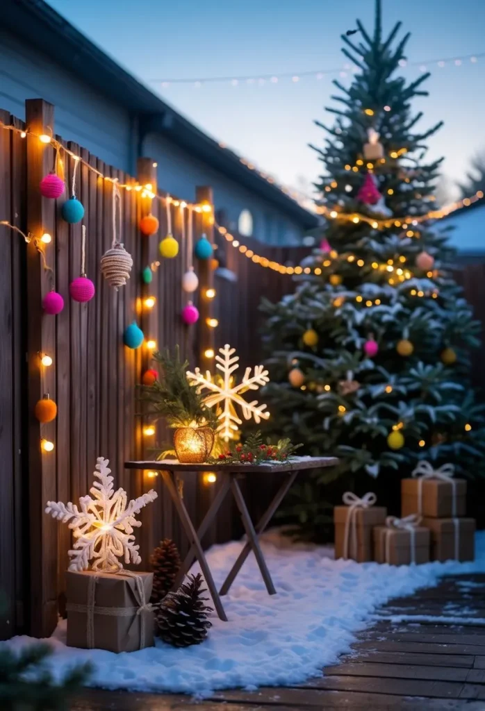 Creative Handmade Christmas Decor for the Backyard
