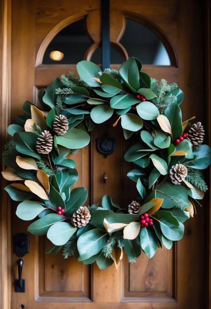 Rustic Eucalyptus and Magnolia Wreath