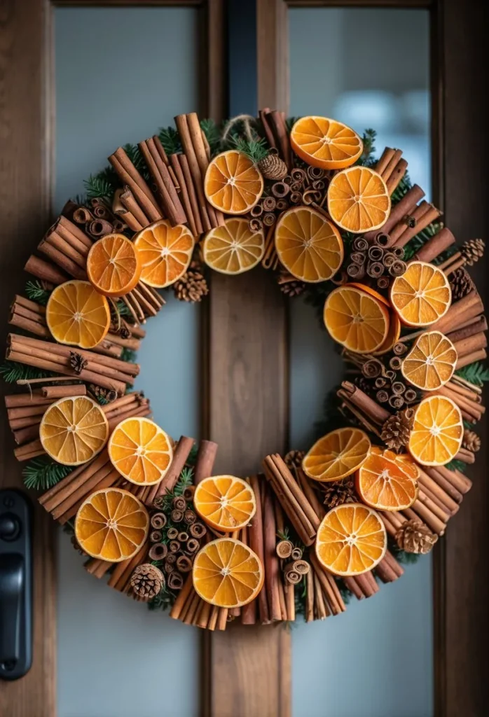 Cinnamon Stick and Dried Orange Wreath