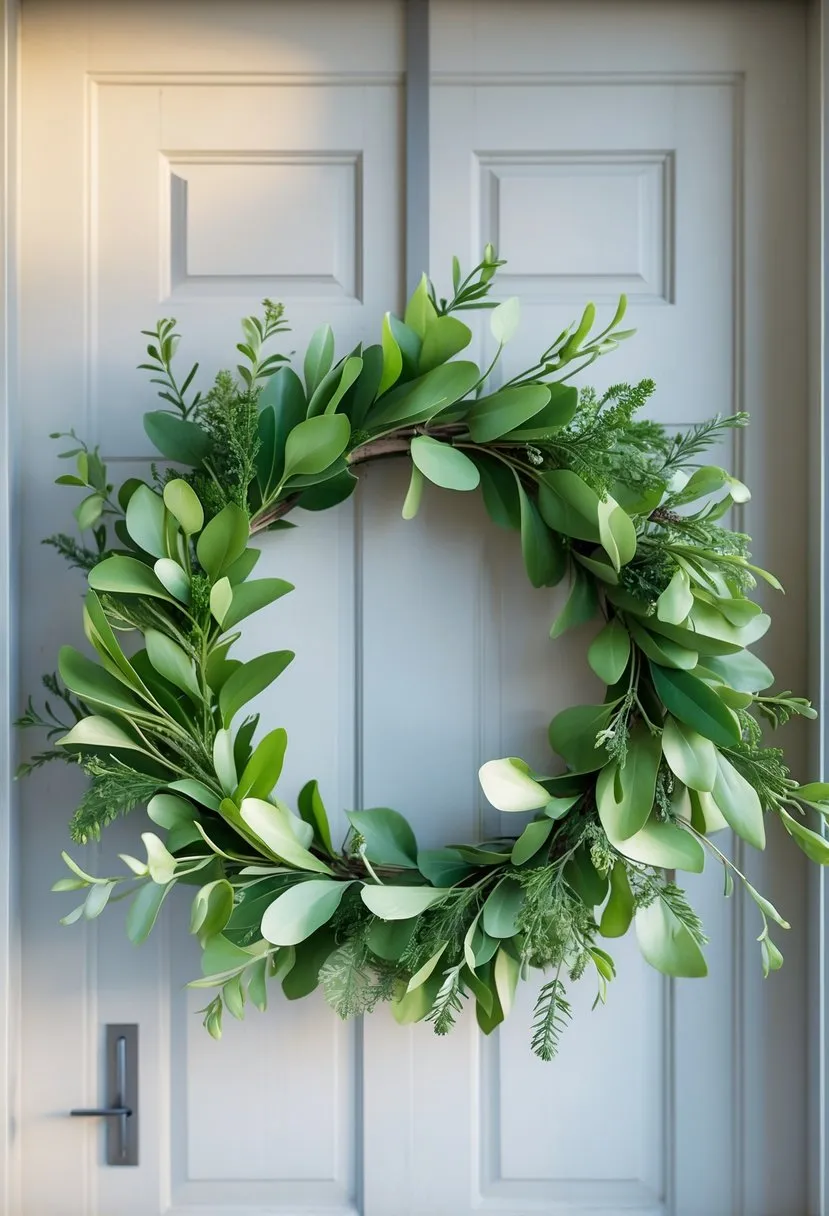 Minimalist Modern Greenery Wreath