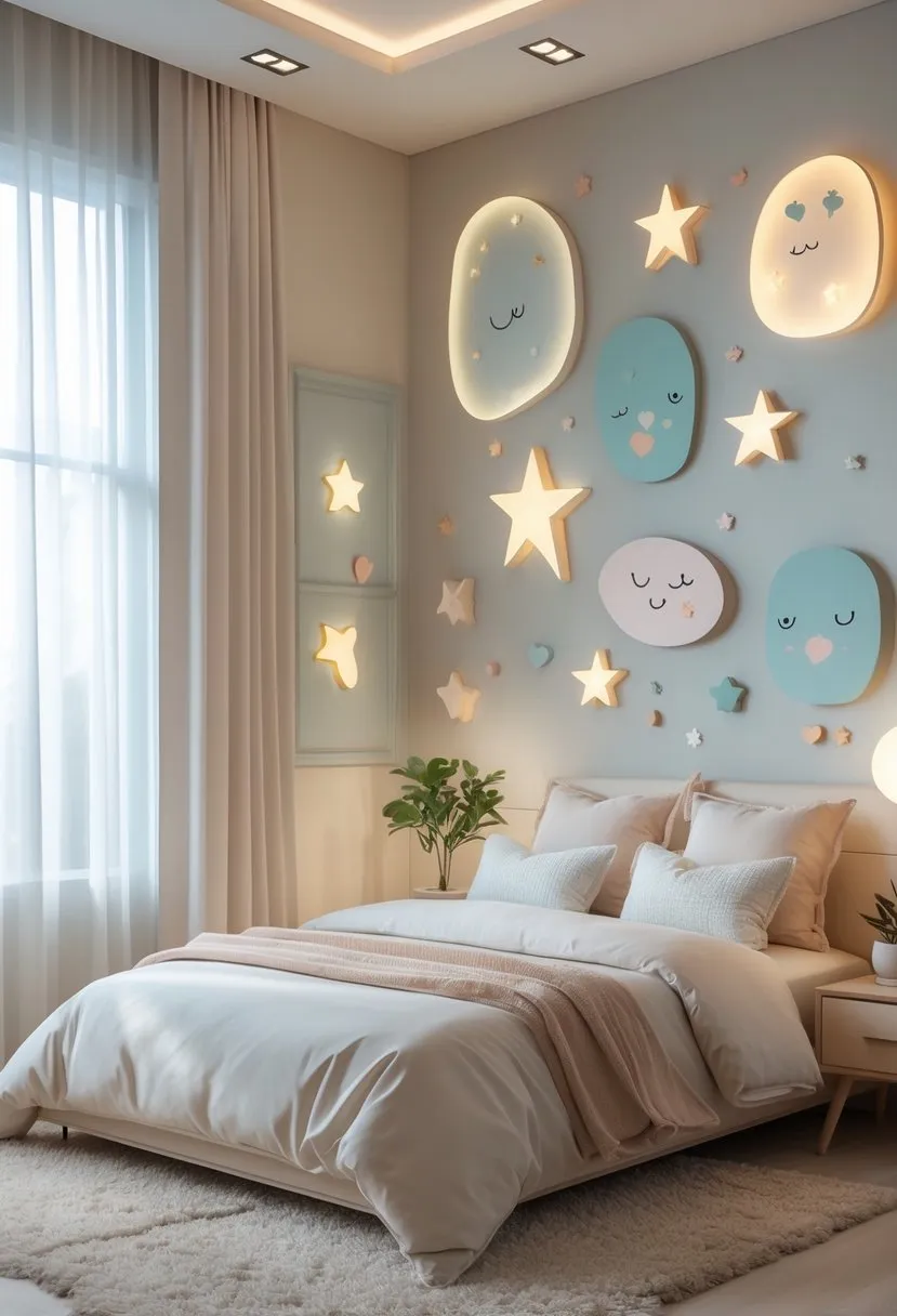 Whimsical wall art accents