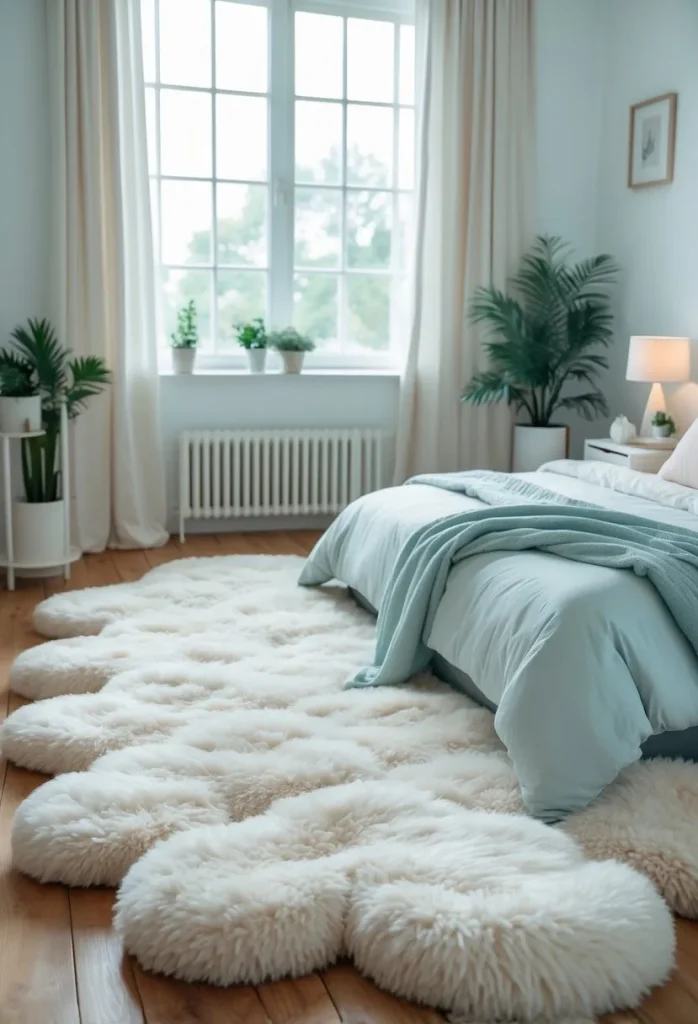  Cloud-inspired plush rugs