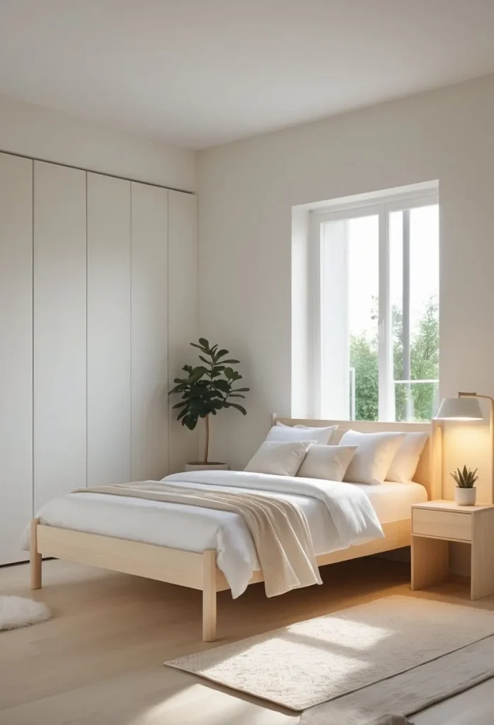 Minimalist light wood furniture