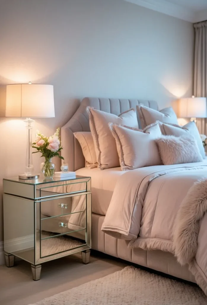  Mirrored nightstands