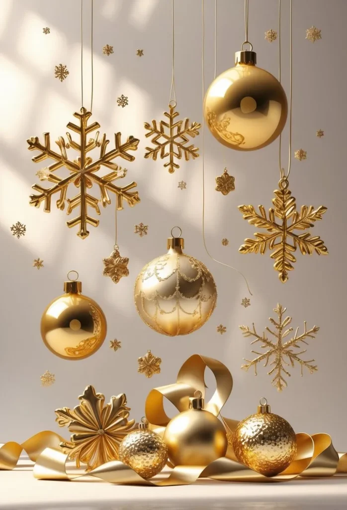 gold christmas decor