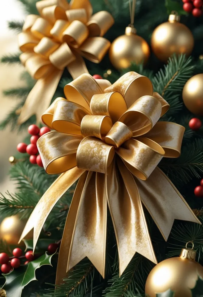 Gold Tinsel Tree Skirt