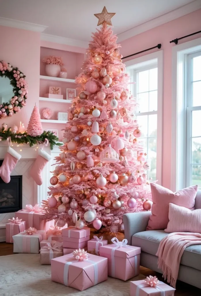 Creative Pink Christmas Tree Ideas