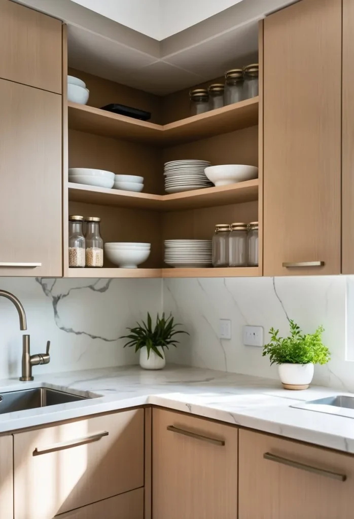 Custom Corner Units with Lazy Susans