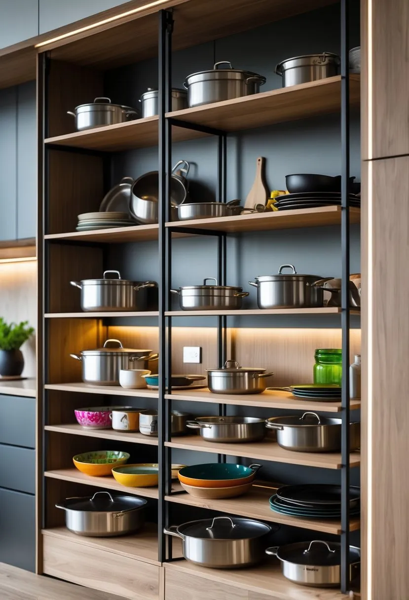 Open Rack Storage for Cookware
