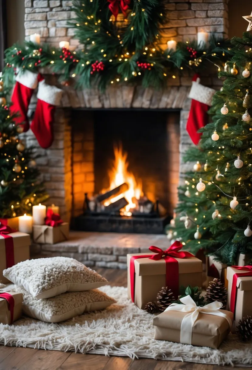 Cozy Fireplace Setup