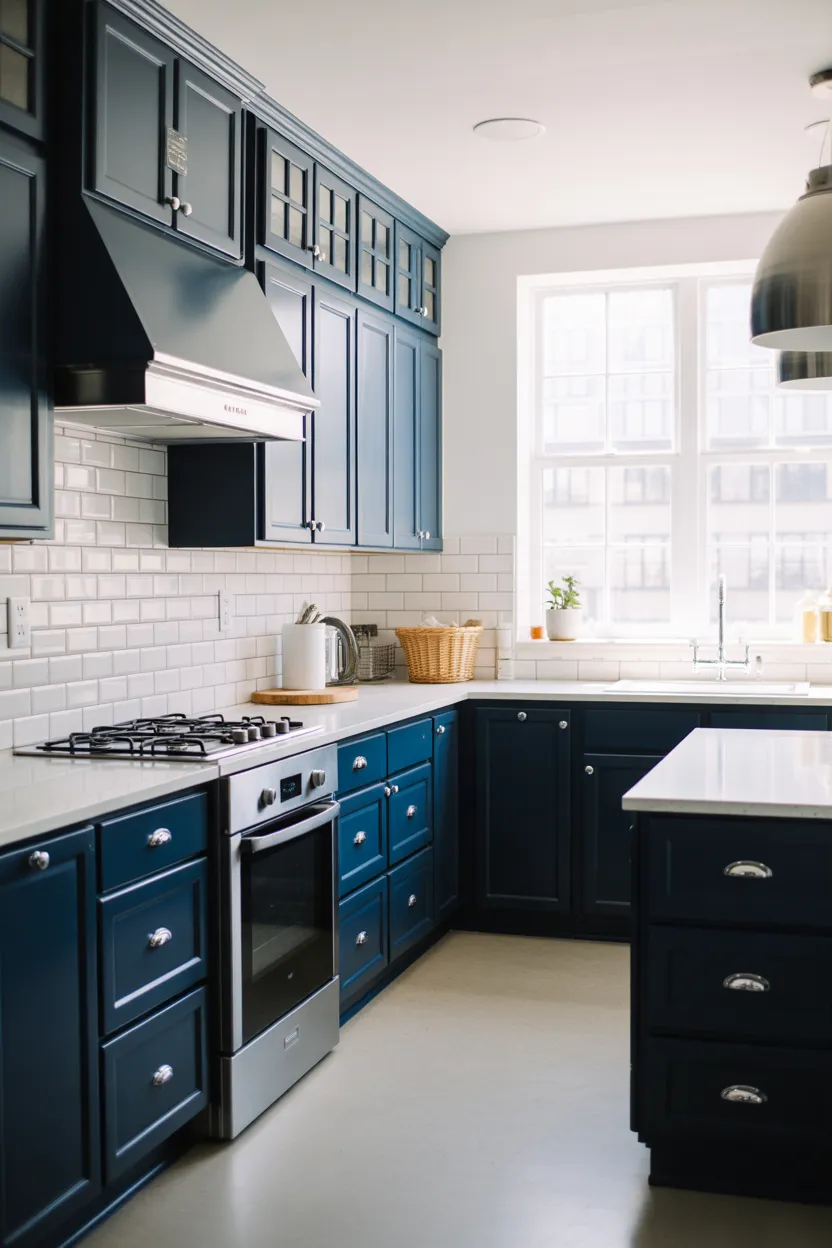 navy blu cabinets
