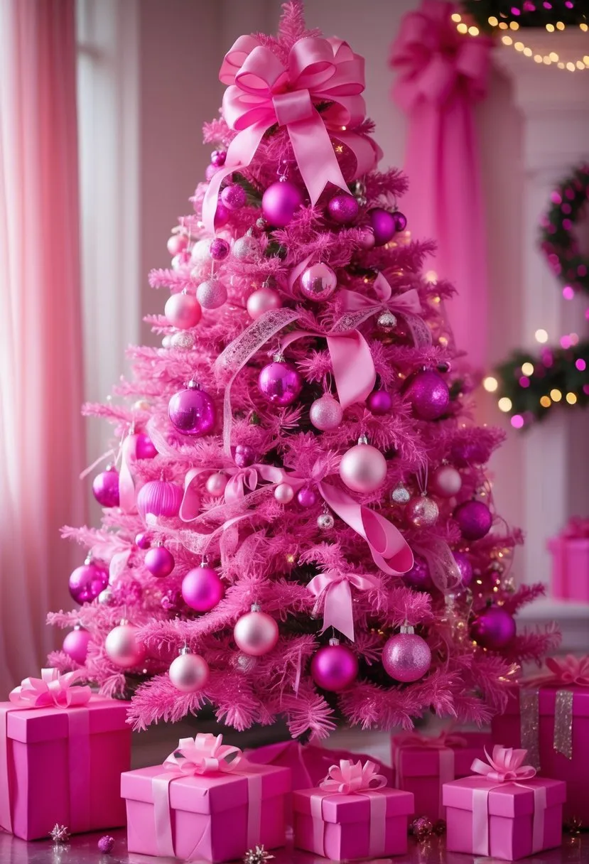 Barbiecore Bold Pink Tree