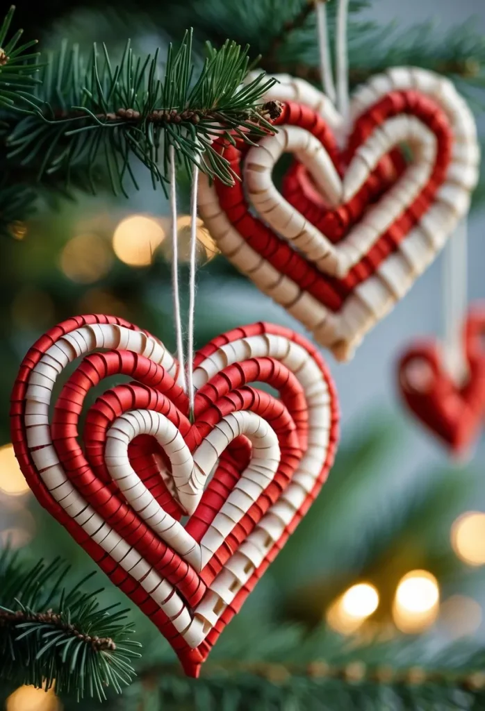 Woven Heart Ornaments