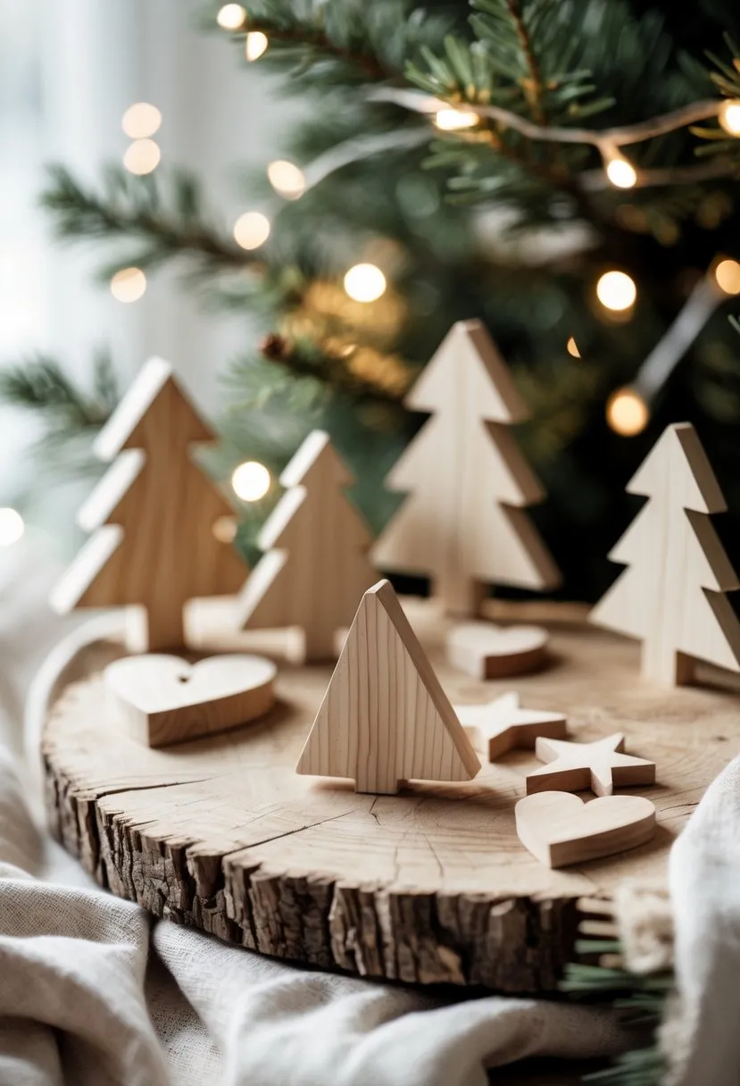 Simple Wooden Tree Decorations