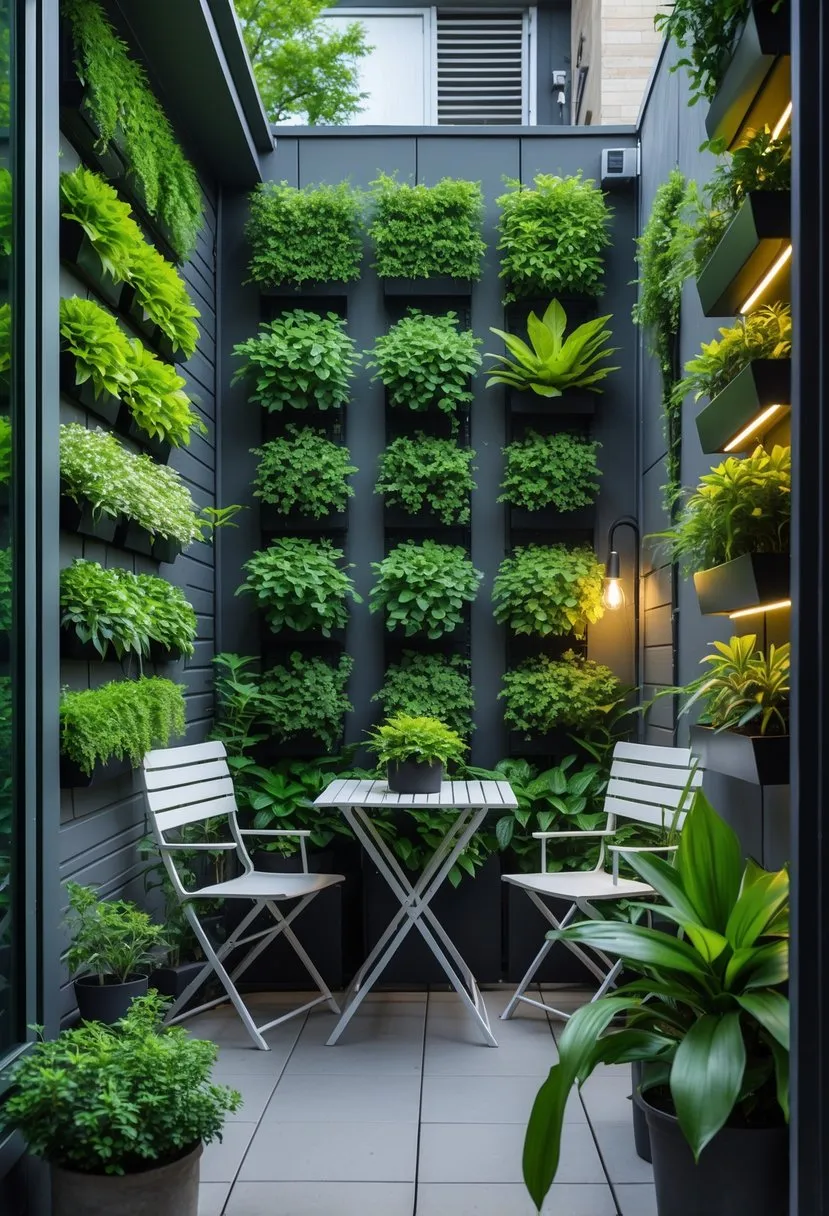 Vertical garden walls for lush greenery without floor space