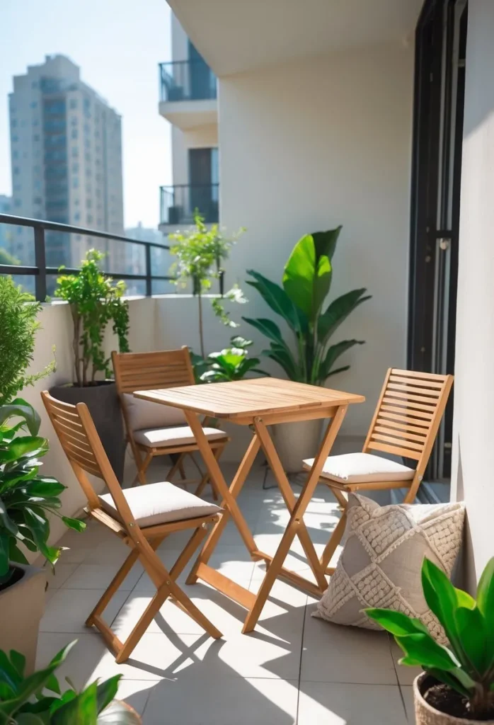 Foldable outdoor furniture for easy storage