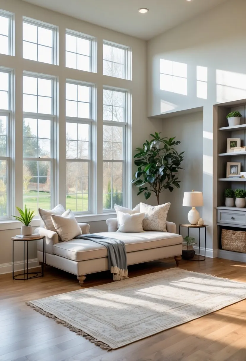 Create a cozy nook with a chaise lounge or daybed