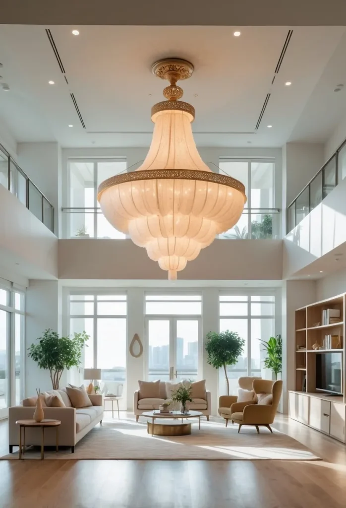  Choose a statement chandelier or pendant light