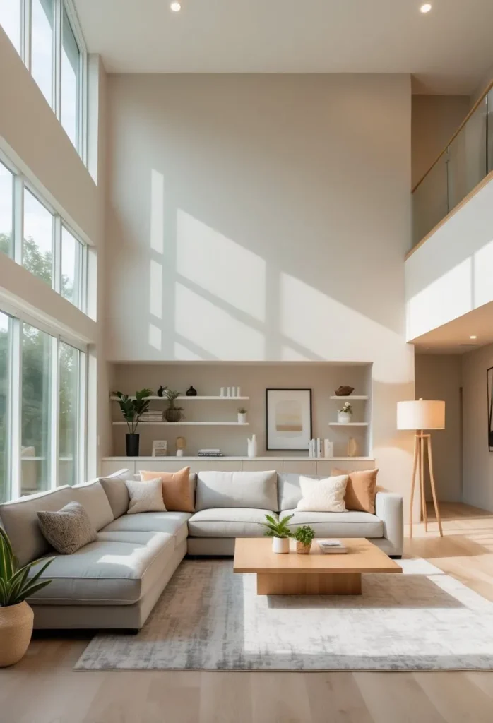 spacious living room