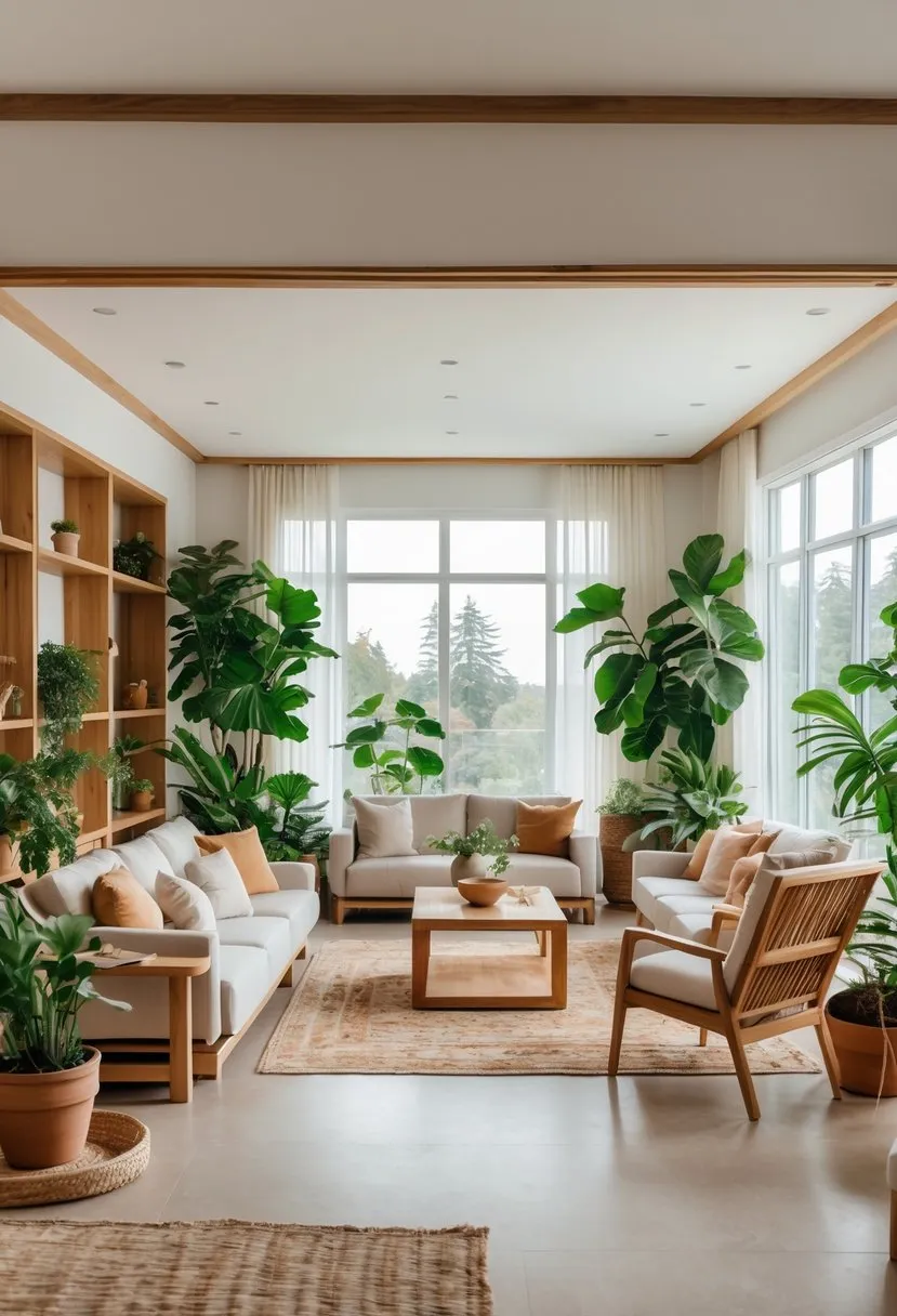  Incorporate natural elements like plants and wood accents