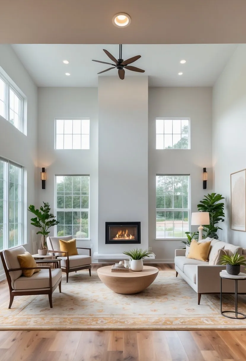 Arrange furniture around a central focal point