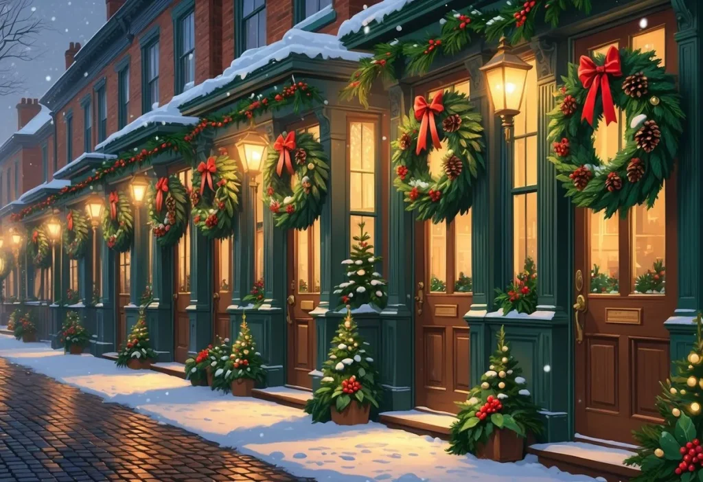 Popularity of wreaths on doors