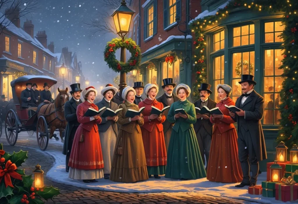 Victorian era Christmas carols becoming widespread