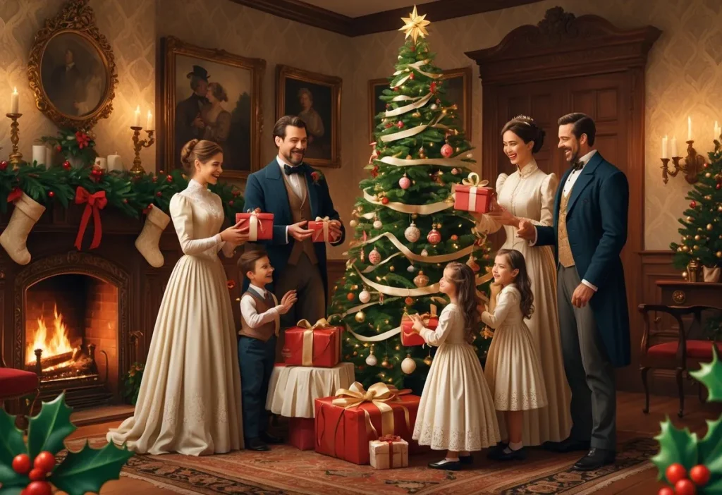Giving gifts as part of Christmas tradition