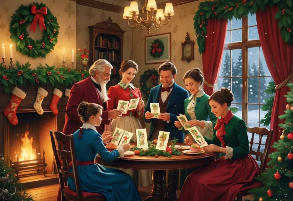 Introduction of Christmas cards as a Victorian tradition