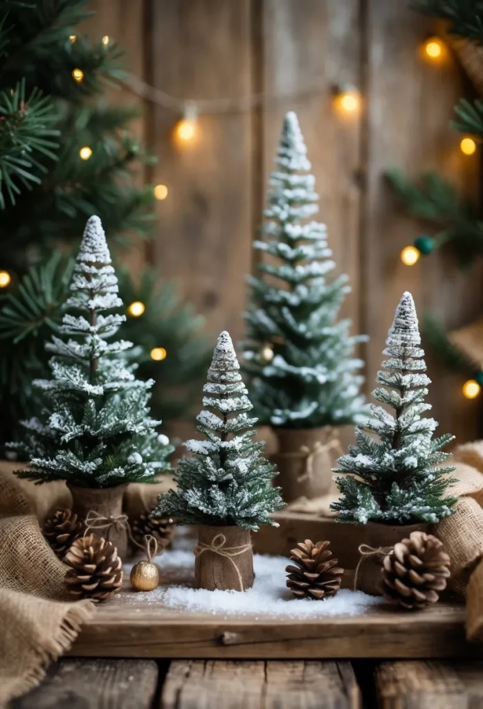 Vintage Country Charm Miniature Trees