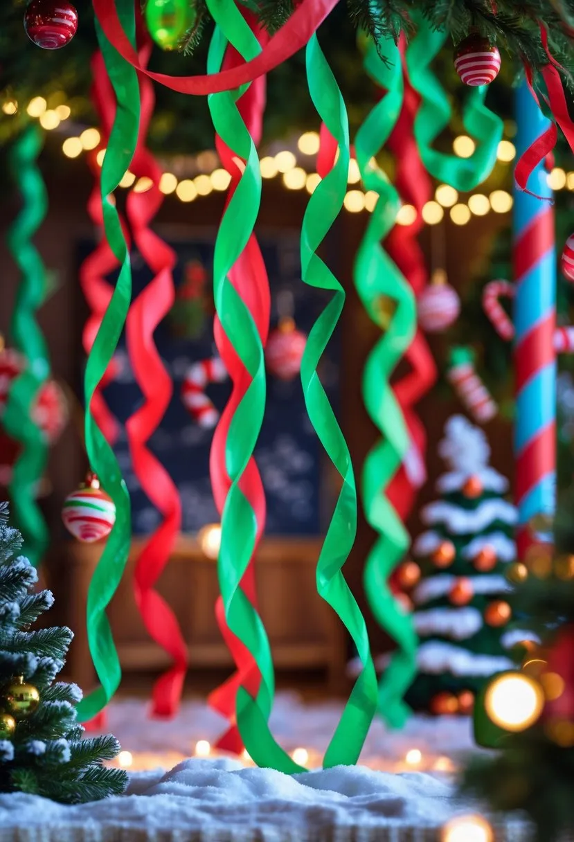  Green and Red Whoville Party Streamers