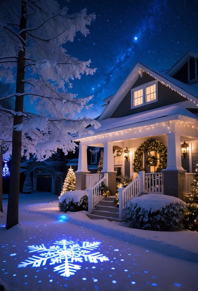 Snowflake Laser Projector Light