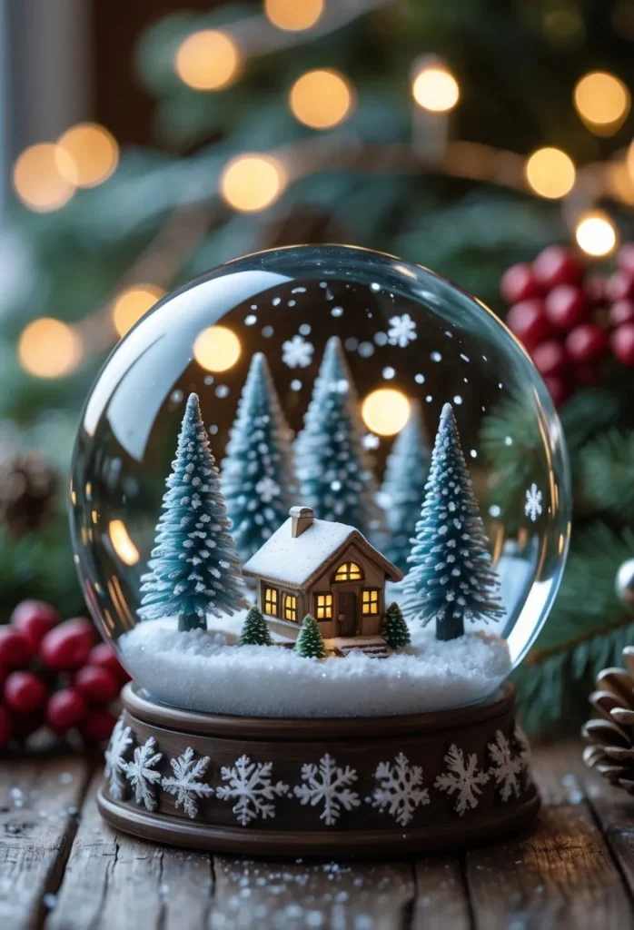 Crystal Clear Snow Globe Decor