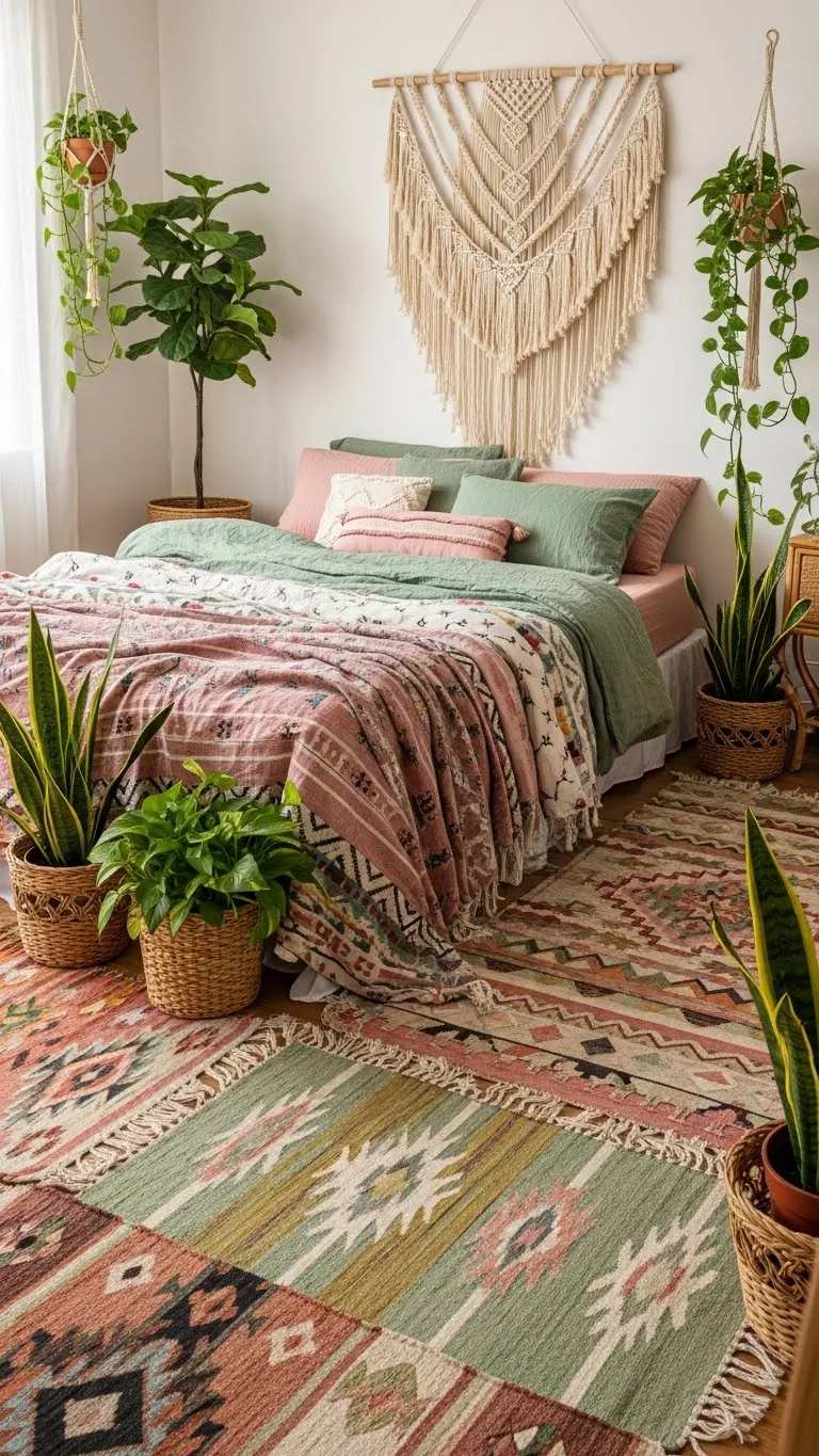 Boho Layers with Macramé and Mixed Textiles