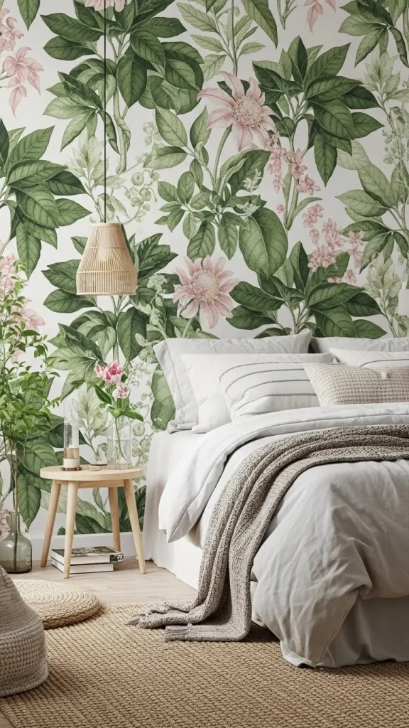 Botanical Prints in Pink and Green Tones