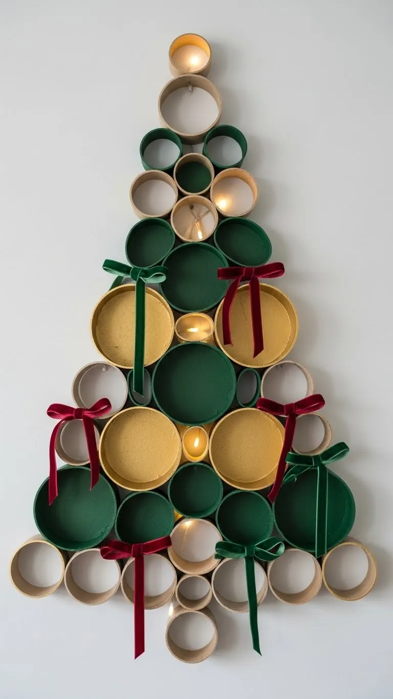 Cardboard Tube Honeycomb Wall Tree