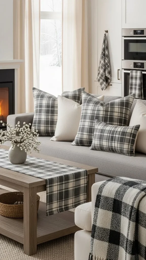 Charcoal & Ivory Plaid Textiles Everywhere
