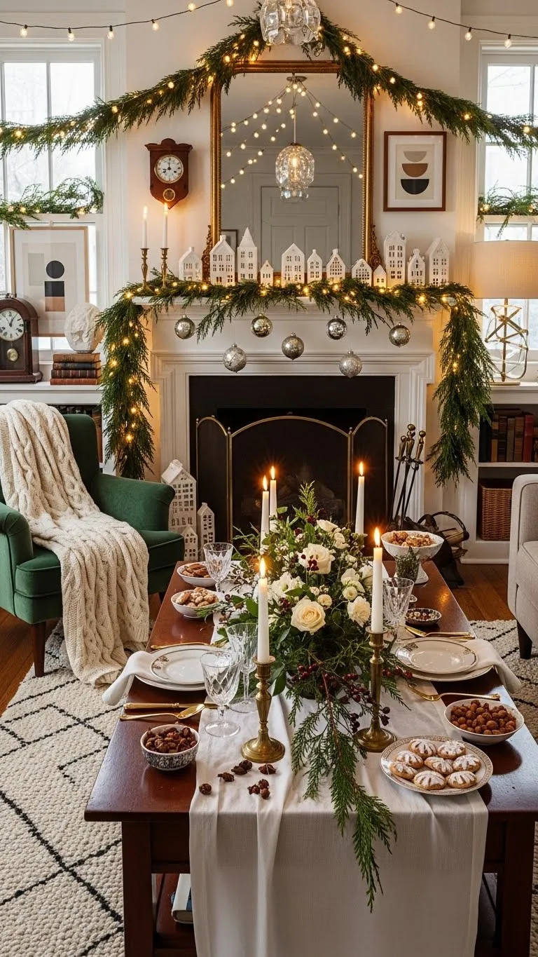 Christmas party living room